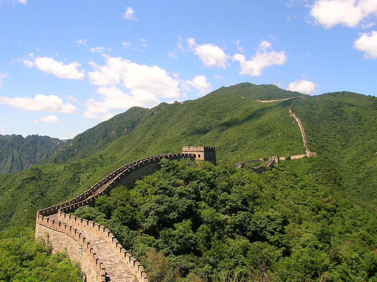 Mutianyu Great Wall of China at sunrise